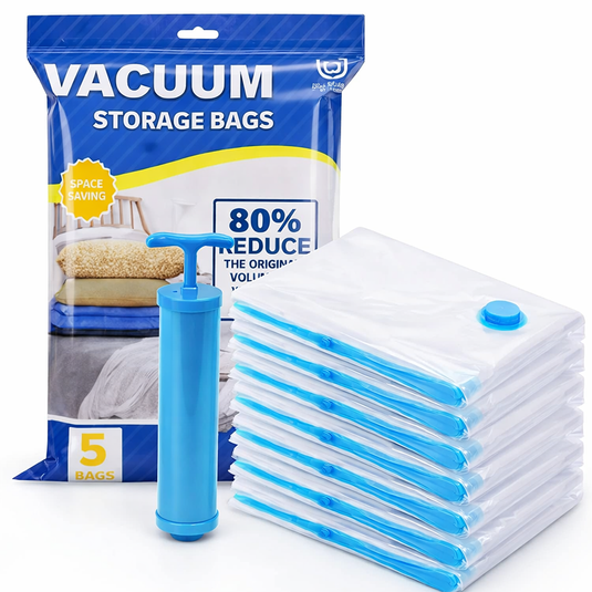 Set 5 Bolsa de Compresión Viaje Reducción Volumen 80%